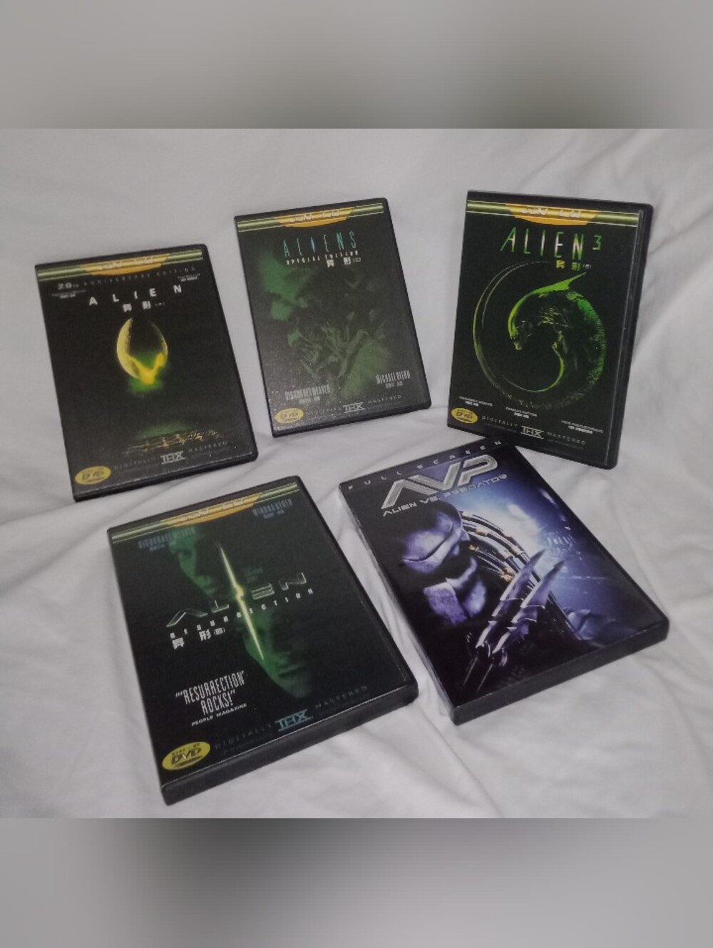 Halloween DVD Movie Lot Alien Aliens Alien 3 Alien Resurrection Alien VS Predato
